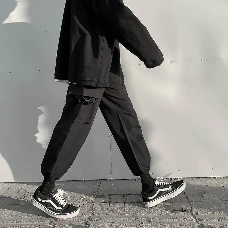 Youth Casual Harem Pants with Drawstring and Cuffs