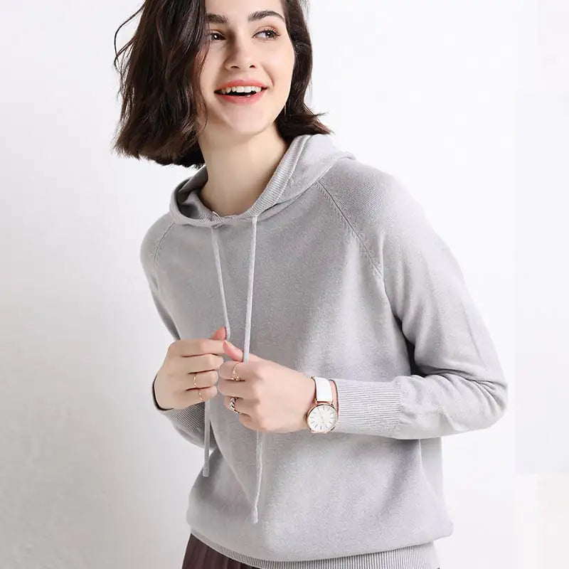 Hooded Women's Thin Sweater