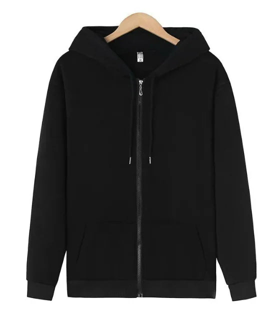 Gray Hooded Zipper Sweatshirt for Women (Fall/Winter)