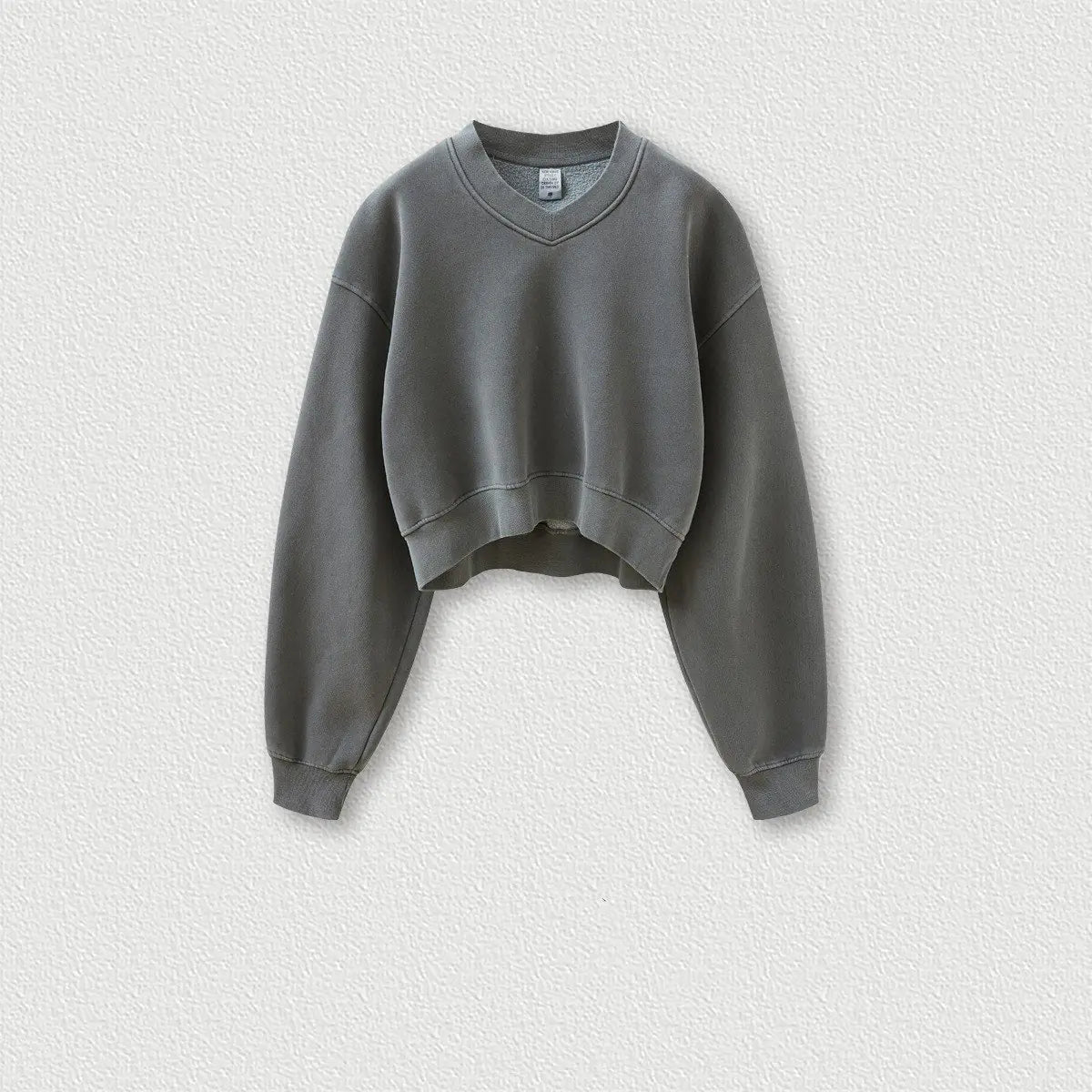 Vintage Wash Fleece V-Neck Hoodie