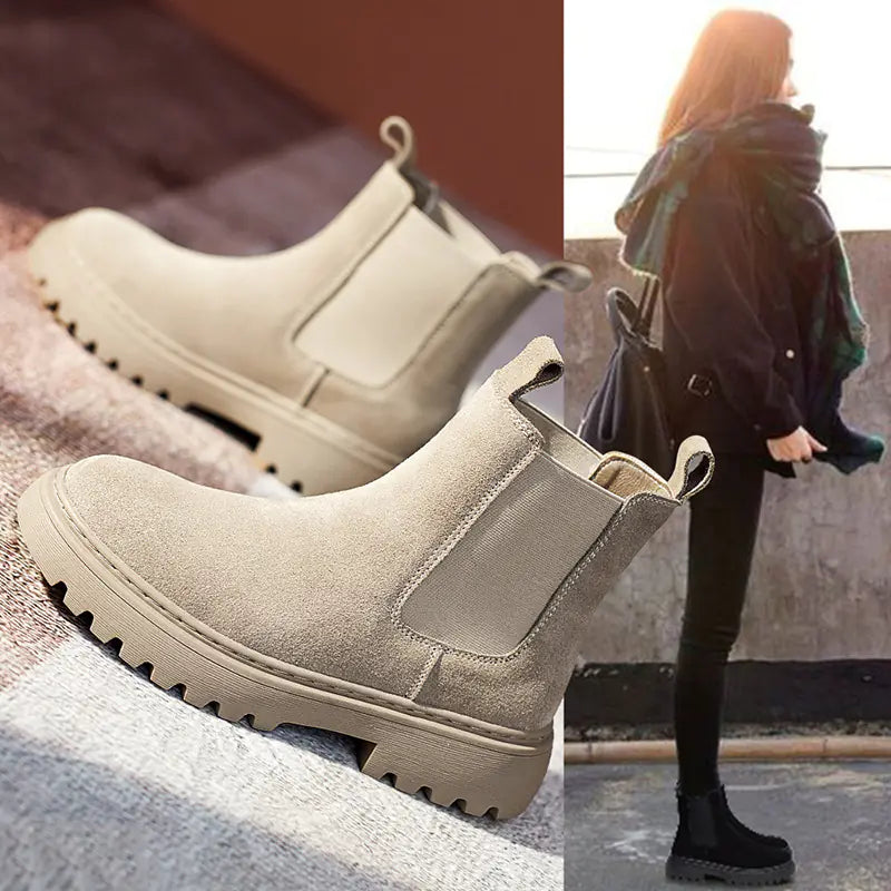 Casual Frosted Martin Boots for Women