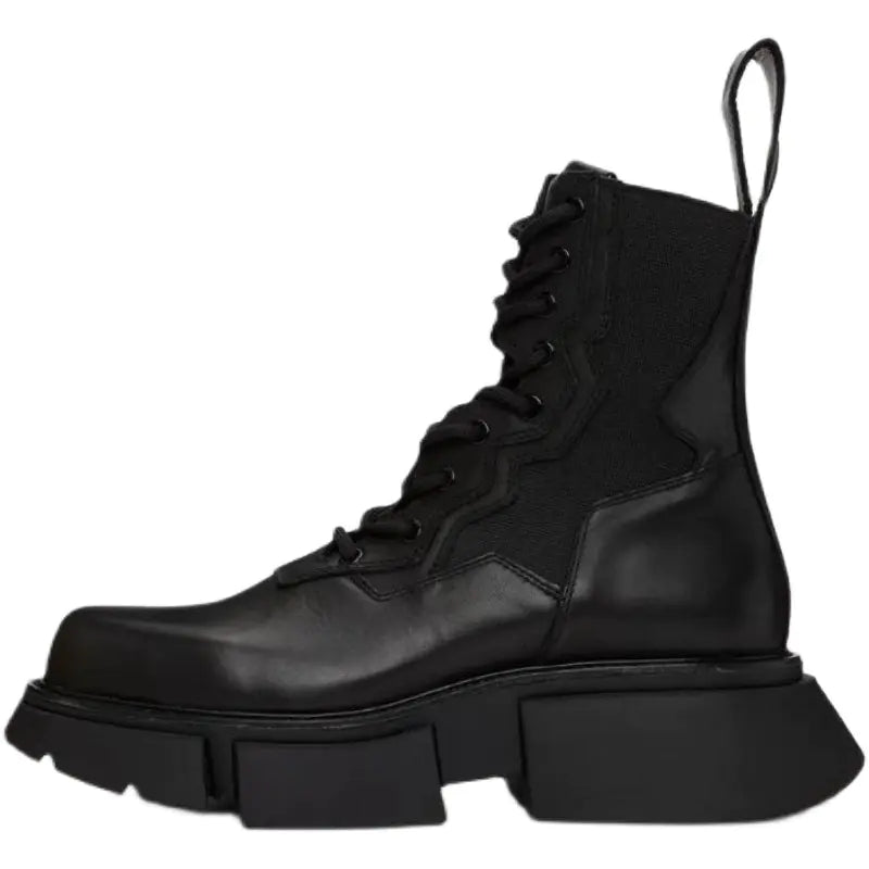 Men's Versatile Thick Bottom Leather Short Boots