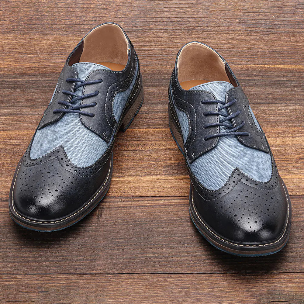 Men's Casual Multicolor Leather Business Shoes