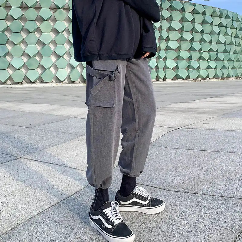 Youth Casual Harem Pants with Drawstring and Cuffs