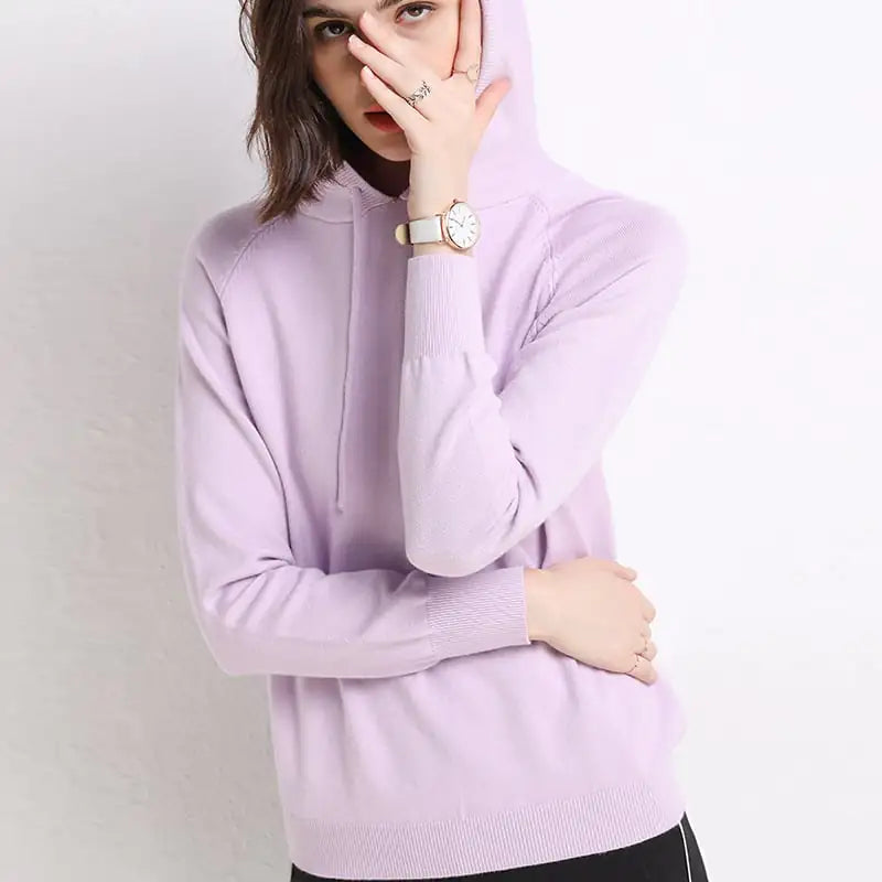 Hooded Women's Thin Sweater