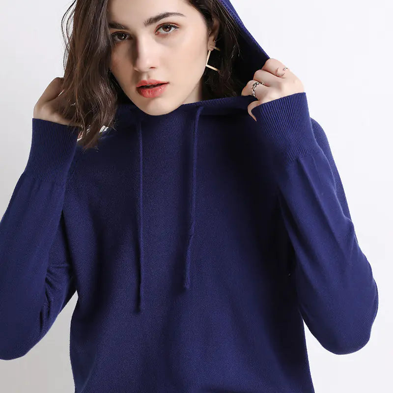 Hooded Women's Thin Sweater